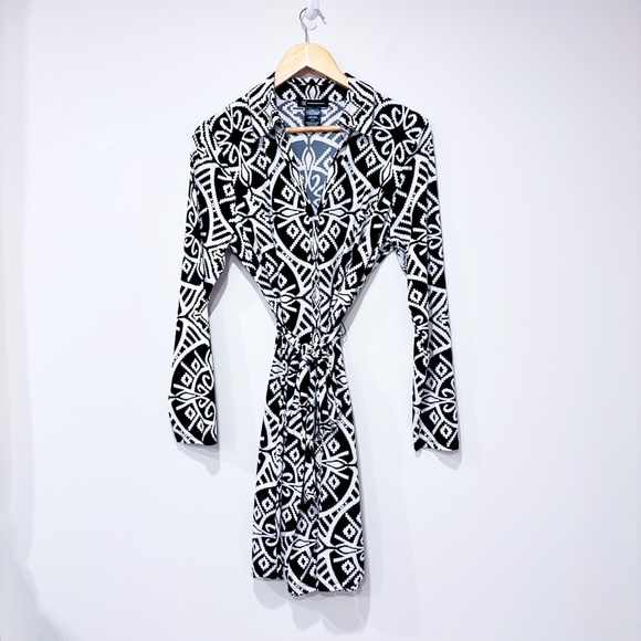I.N.C. INTERNATIONAL CONCEPTS Black and white floral dress - Picture 1 of 9